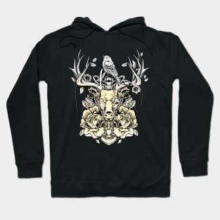 Deer and Bird Tattoo Design Hoodie